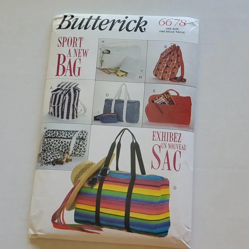 Vintage - Butterick Pattern- Sport a New Bag #6678